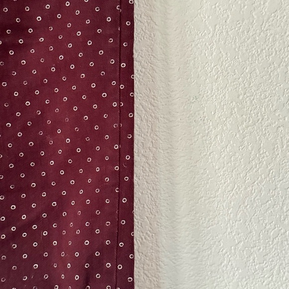 Roxy Low Rise Skinny Jeans Maroon Polka Dot Print - Picture 5 of 9